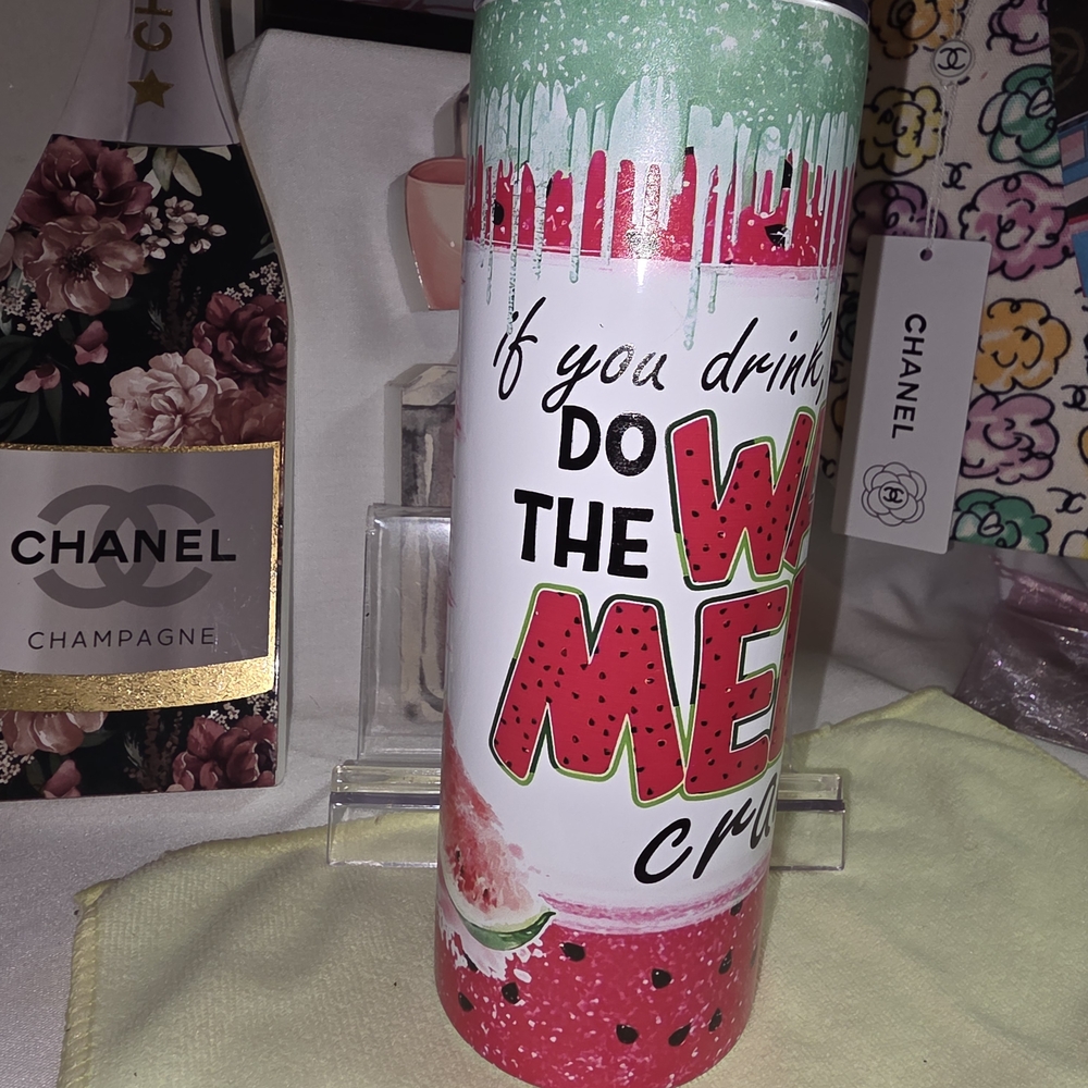 Watermelon Crush Insulated Tumbler - Pink & Mint Green